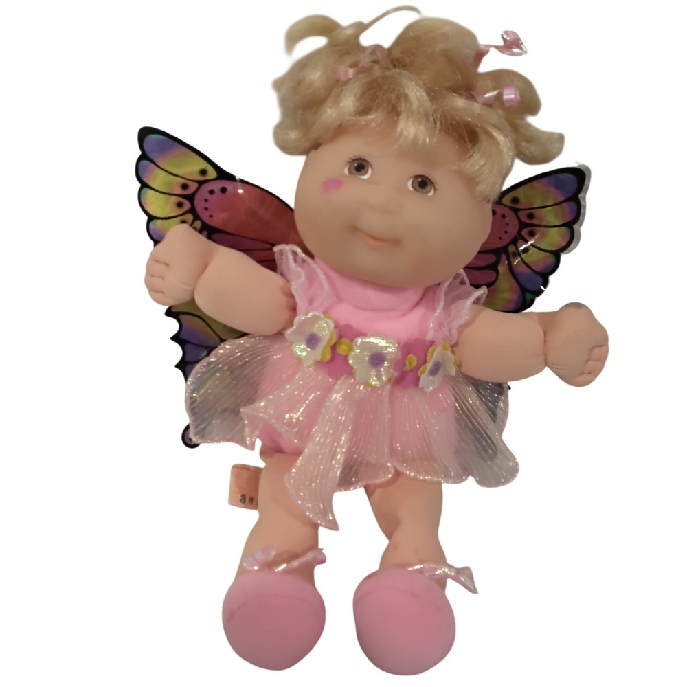 Vintage 1995 Cabbage Patch Kids Butterfly Fairy Doll Pink Tutu Blonde Mattel